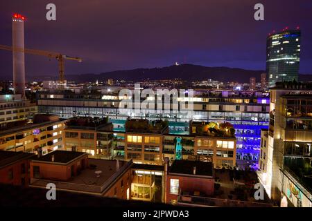 Industriequartier, Bezirk 5, Zürich, Schweiz, August 2022 Stockfoto