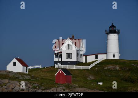 Der Nubble Leuchtturm in York, Maine Stockfoto