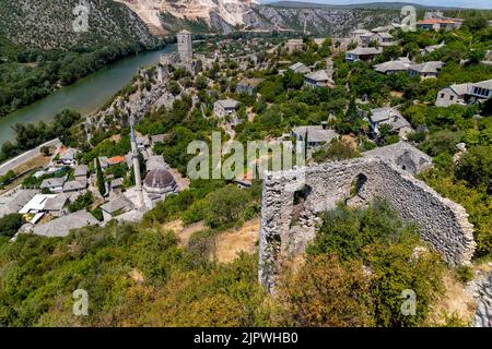 Dorf Pocitelj in Bosna und Herzegowina Stockfoto