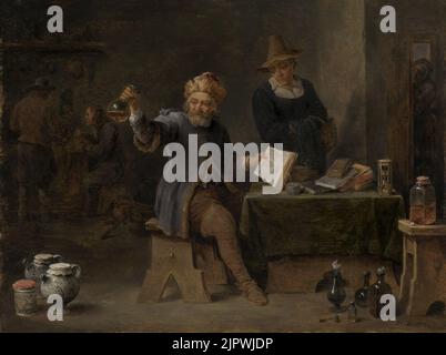 Der Dorfarzt - David Teniers der jüngere Stockfoto