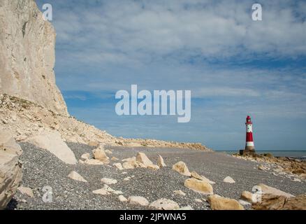 Eastbourne, Großbritannien, Mai 25. 2014. Sieben Schwestern, weiße Kreidefelsen entlang des Ärmelkanals im South Downs National Park. Stockfoto