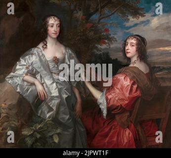 Katherine, Gräfin von Chesterfield, und Lucy, Gräfin von Huntingdon. Sir Anthony Van Dyck, und Studio, 1636 bis 1640. Stockfoto