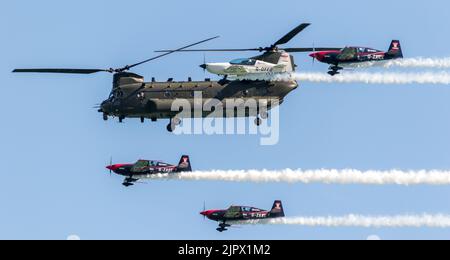 Eastbourne, Großbritannien, 20. August 2022. Nach 2 Jahren Abwesenheit kehrt die größte kostenlose Airshow in Großbritannien in diese beliebte Küstenstadt zurück. Das weltberühmte Rot Stockfoto