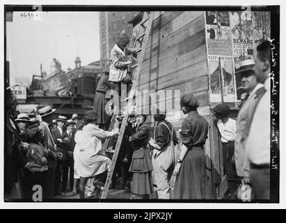 Theater, Times Sq., lackiert Stockfoto