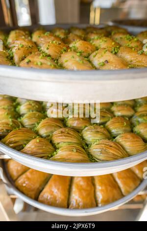 Traditionelles türkisches Dessert Baklava close-up Stockfoto