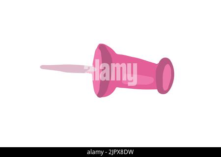 Rosa Vektor-Taste in Aquarell für die Studie gemalt. Stock Vektor