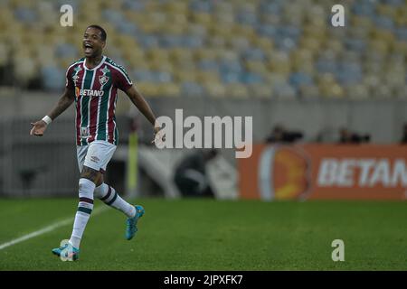 Rio De Janeiro, Brasilien. 20. August 2022. RJ - Rio de Janeiro - 08/20/2022 - BRASILIANISCHER A 2022, FLUMINENSE X CORITIBA - Caio Paulista Spieler von Fluminense feiert sein Tor bei einem Spiel gegen Coritiba im Maracana Stadion für die brasilianische Meisterschaft A 2022. Foto: Thiago Ribeiro/AGIF/Sipa USA Quelle: SIPA USA/Alamy Live News Stockfoto