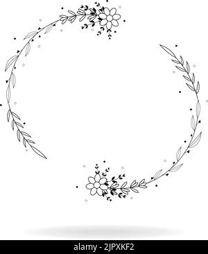 Blumenrahmen Vektor für Hochzeit Einladung und mehr Stock Vektor