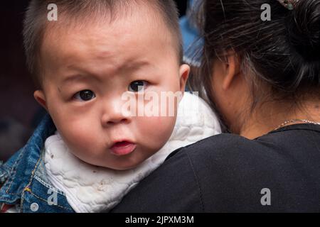 Chubby Chinese Baby in Wenzhou, China Stockfoto