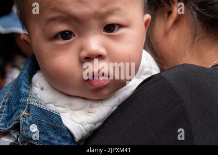 Chubby Chinese Baby in Wenzhou, China Stockfoto