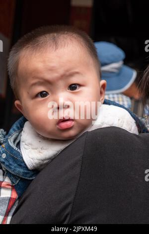 Chubby Chinese Baby in Wenzhou, China Stockfoto