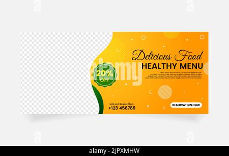 Restaurant Banner Food Promotion Stock Vektor