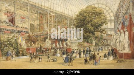 Thomas Abel Prior - Queen Victoria eröffnet die Weltausstellung 1851 im Crystal Palace in London Stockfoto