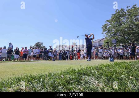 Wilmington, DE, USA. 20. August 2022. Golfer SHANE LOWRY in Aktion während der BMW Meisterschaft Samstag, 20. August 2022, im Wilmington Country Club in Wilmington, Delaware. (Bild: © Saquan Stimpson/ZUMA Press Wire) Stockfoto