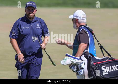 Wilmington, DE, USA. 20. August 2022. Golfer SHANE LOWRY in Aktion während der BMW Meisterschaft Samstag, 20. August 2022, im Wilmington Country Club in Wilmington, Delaware. (Bild: © Saquan Stimpson/ZUMA Press Wire) Stockfoto