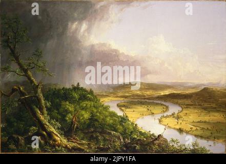 Thomas Cole - Blick vom Mount Holyoke, Northampton, Massachusetts, nach einem Gewitter die Oxbow Stockfoto