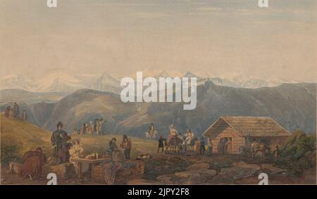 Thomas Ender - Aussicht Vom Gamskarlkogl Auf Die Salzburger Gletscher Bey Hof-Gastein Stockfoto