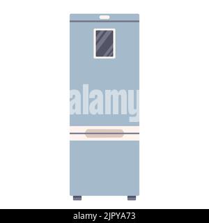 Flaches Design des Kühlschranks, isoliert auf weißem Vektor Stock Vektor