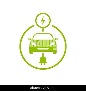 Symbol für das Ladesymbol für Elektroautos. EV-Ladestation. Stock Vektor