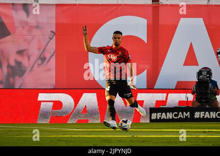 Mallorca, Mallorca, Spanien. 20. August 2022. MALLORCA, SPANIEN - 20. AUGUST: Antonio Raillo im Spiel zwischen RCD Mallorca und Real Betis von La Liga Santander am 20. August 2022 im Visit Mallorca Stadium Son Moix in Mallorca, Spanien. (Bild: © Samuel CarreÃ±O/PX Imagens via ZUMA Press Wire) Stockfoto