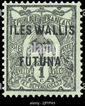 Timbre Wallis et Futuna 1920 - 1 Centime Stockfoto