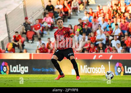 Mallorca, Mallorca, Spanien. 20. August 2022. MALLORCA, SPANIEN - 20. AUGUST: Antonio Raillo von RCD Mallorca im Spiel zwischen RCD Mallorca und Real Betis von La Liga Santander am 20. August 2022 im Visit Mallorca Stadium Son Moix in Mallorca, Spanien. (Bild: © Samuel CarreÃ±O/PX Imagens via ZUMA Press Wire) Stockfoto