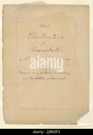 Titelseite, illustrierend auf Trumbulls Autobiographie, ca. 1841 Stockfoto