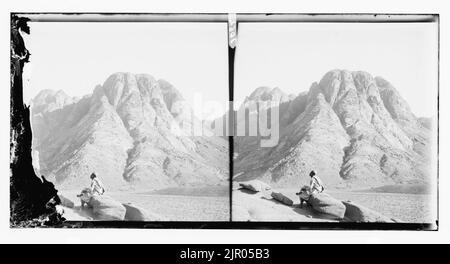 Zum Sinai, über das Rote Meer, Tor, und Wady Hebran. In der Nähe von Blick auf dem Berg Sinai Stockfoto