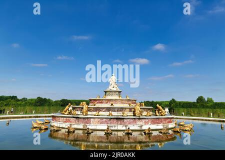 Das Schloss von Versailles. Paris Frankreich. Die Gärten. Apollo's Fountain Stockfoto