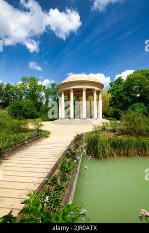 Das Schloss von Versailles. Paris Frankreich. Der Tempel der Liebe im Petit Trianon Stockfoto