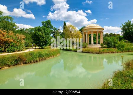 Das Schloss von Versailles. Paris Frankreich. Der Tempel der Liebe im Petit Trianon Stockfoto