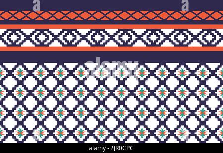 Geometrische ethnische orientalische nahtlose Muster traditionelle Grafik-Design für die Dekoration, Tapete, Stoff Hintergrund, Teppich, Kleidung, Umhüllung, Stoff Stock Vektor