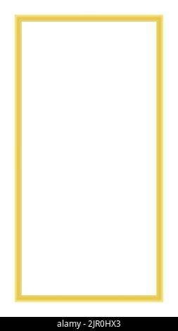 Rechteckige Golden Frame Story auf dem weißen Hintergrund Stock Vektor