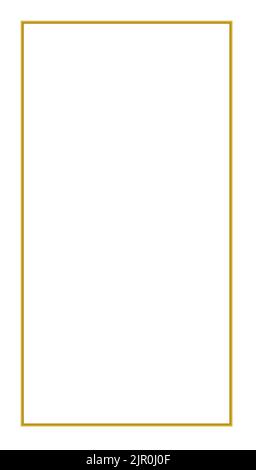 Rechteckige Golden Frame Story auf dem weißen Hintergrund. Stock Vektor
