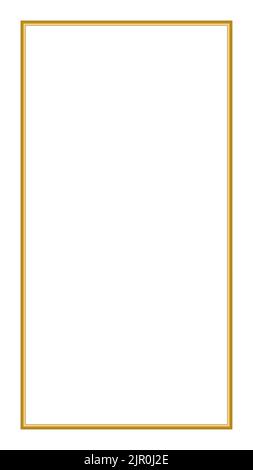 Rechteckige Golden Frame Story auf dem weißen Hintergrund. Stock Vektor