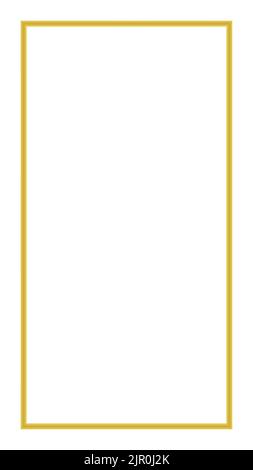 Rechteckige Golden Frame Story auf dem weißen Hintergrund. Stock Vektor