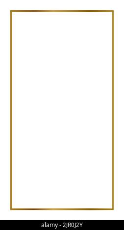 Rechteckige Golden Frame Story auf dem weißen Hintergrund. Stock Vektor