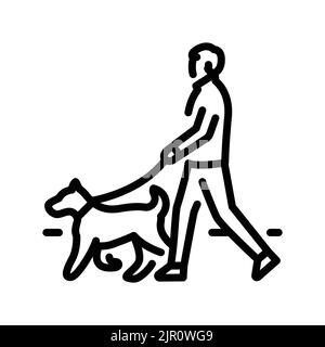 Symbol für die Hundeführung. Routine. Stock Vektor