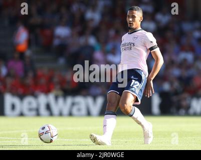 Bournemouth, Großbritannien. 20. August 2022. William Saliba von Arsenal während des Spiels der Premier League im Vitality Stadium, Bournemouth. Bildnachweis sollte lauten: Paul Terry/Sportimage Kredit: Sportimage/Alamy Live News Stockfoto