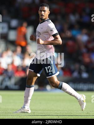 Bournemouth, Großbritannien. 20. August 2022. William Saliba von Arsenal während des Spiels der Premier League im Vitality Stadium, Bournemouth. Bildnachweis sollte lauten: Paul Terry/Sportimage Kredit: Sportimage/Alamy Live News Stockfoto