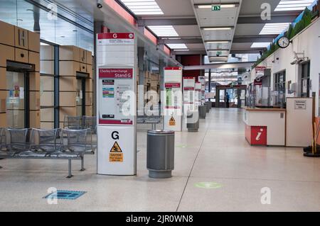 Rund um das Vereinigte Königreich - Chorley Busbahnhof Stockfoto