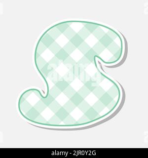 Patchwork handgezeichnete Textilschrift. Niedliche Textilschrift für Scrapbook- oder Collagendesign. Patchwork Alphabet Buchstaben für deine Dekoration mit verworrenen Mustern. Stock Vektor