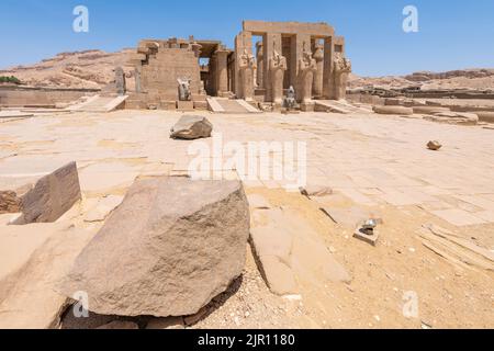 Die Ruinen des Ramesseum, am Westufer von Luxor, Ägypten Stockfoto