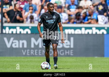 BRUGGES, BELGIEN - 21. AUGUST: Clinton Mata vom Club Brugge KV während des Jupiler Pro League-Spiels zwischen Club Brugge KV und KV Kortrijk am 21. August 2022 im Jan Breydelstadion in Brugges, Belgien (Foto: Joris Verwijst/Orange Picles) Stockfoto