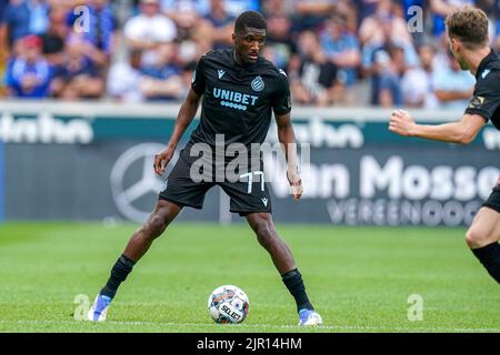 BRUGGES, BELGIEN - 21. AUGUST: Clinton Mata vom Club Brugge KV während des Jupiler Pro League-Spiels zwischen Club Brugge KV und KV Kortrijk am 21. August 2022 im Jan Breydelstadion in Brugges, Belgien (Foto: Joris Verwijst/Orange Picles) Stockfoto