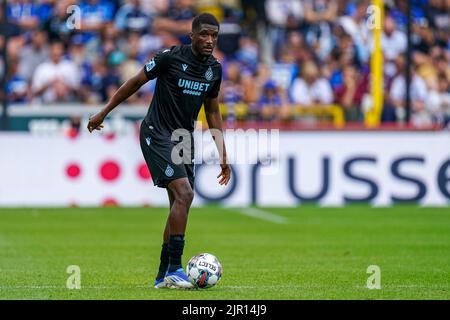 BRUGGES, BELGIEN - 21. AUGUST: Clinton Mata vom Club Brugge KV während des Jupiler Pro League-Spiels zwischen Club Brugge KV und KV Kortrijk am 21. August 2022 im Jan Breydelstadion in Brugges, Belgien (Foto: Joris Verwijst/Orange Picles) Stockfoto