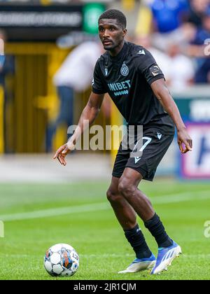 BRUGGES, BELGIEN - 21. AUGUST: Clinton Mata vom Club Brugge KV während des Jupiler Pro League-Spiels zwischen Club Brugge KV und KV Kortrijk am 21. August 2022 im Jan Breydelstadion in Brugges, Belgien (Foto: Joris Verwijst/Orange Picles) Stockfoto