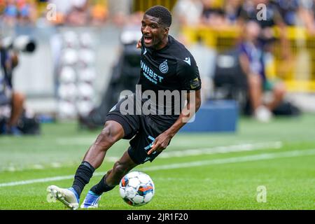 BRUGGES, BELGIEN - 21. AUGUST: Clinton Mata vom Club Brugge KV während des Jupiler Pro League-Spiels zwischen Club Brugge KV und KV Kortrijk am 21. August 2022 im Jan Breydelstadion in Brugges, Belgien (Foto: Joris Verwijst/Orange Picles) Stockfoto