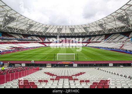 London, England, 21.. August 2022. Allgemeiner Blick in den Boden vor dem Spiel der Premier League im Londoner Stadion. Bildnachweis sollte lauten: Kieran Cleeves / Sportimage Stockfoto