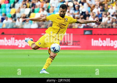 Foto Andrea Bressanutti/LaPresse - 20 agosto 2022 Udine, Italia - Sport, Calcio - Udinese vs Salernitana - Campionato italiano di calcio Serie A Tim 2022/2023 - Stadio Friuli. Nella foto: emil bohinen Foto Andrea Bressanutti/LaPresse - 20. August 2022 Udine, Italien - Sport, Fußball - Udinese vs Salernitana - Italienische Serie A Fußballmeisterschaft 2022/2023 - Friaul-Stadion. Im Bild: emil bohinen Stockfoto